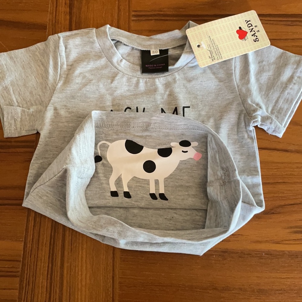 Ask Me About My Moo Cow Unisex Shirt - 12mo (80)